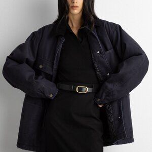 OAK + FORT WATER RESISTANT WAXED CHORE JACKET SIZE SMALL NWT NAVY